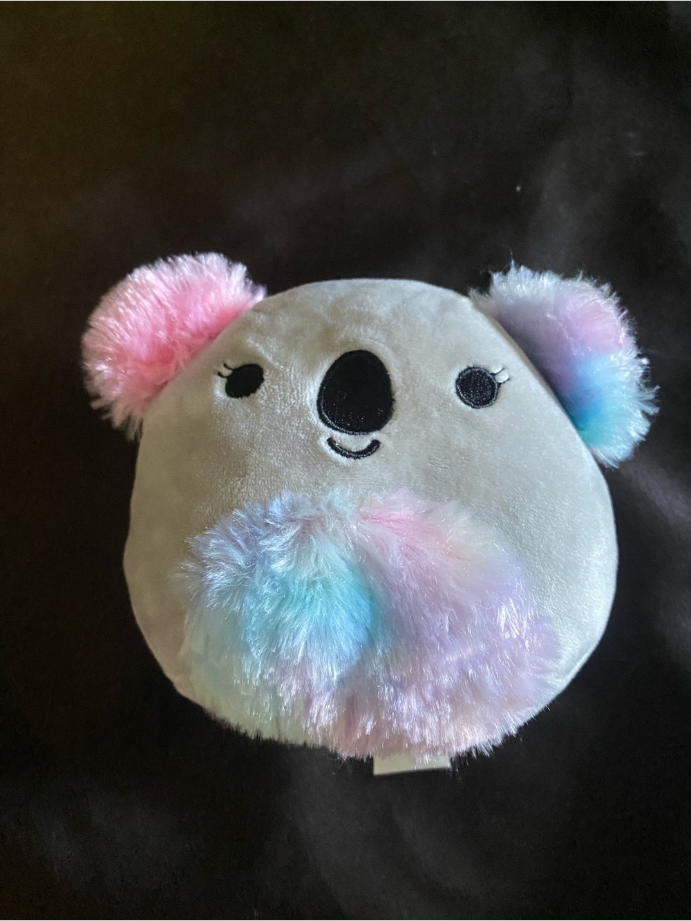 Squishmallows Koala Plush with Pastel Rainbow Ears and Belly